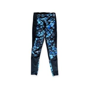 Champion leggings blue black white athletic athleisure work out  small